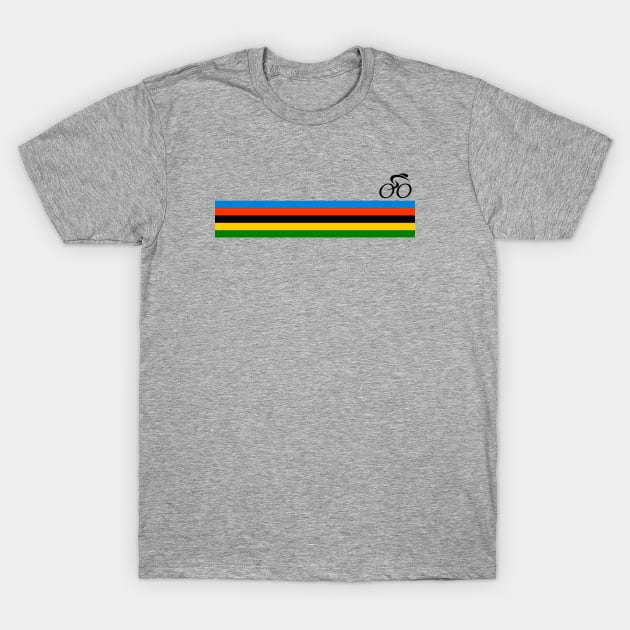 Bike Stripes World Road Race Champion T-Shirt by vintagejoa